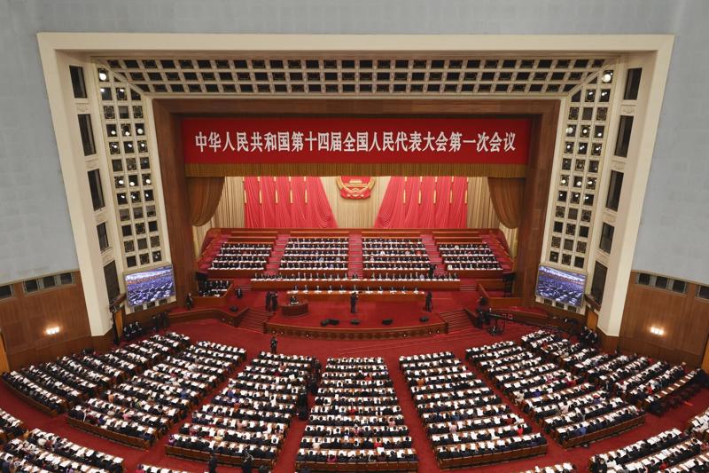 Toàn cảnh Phiên khai mạc Kỳ họp thứ 2 Nhân đại Toàn quốc Trung Quốc Khóa XIV ngày 5.3.2024 - Ảnh Bloomberg